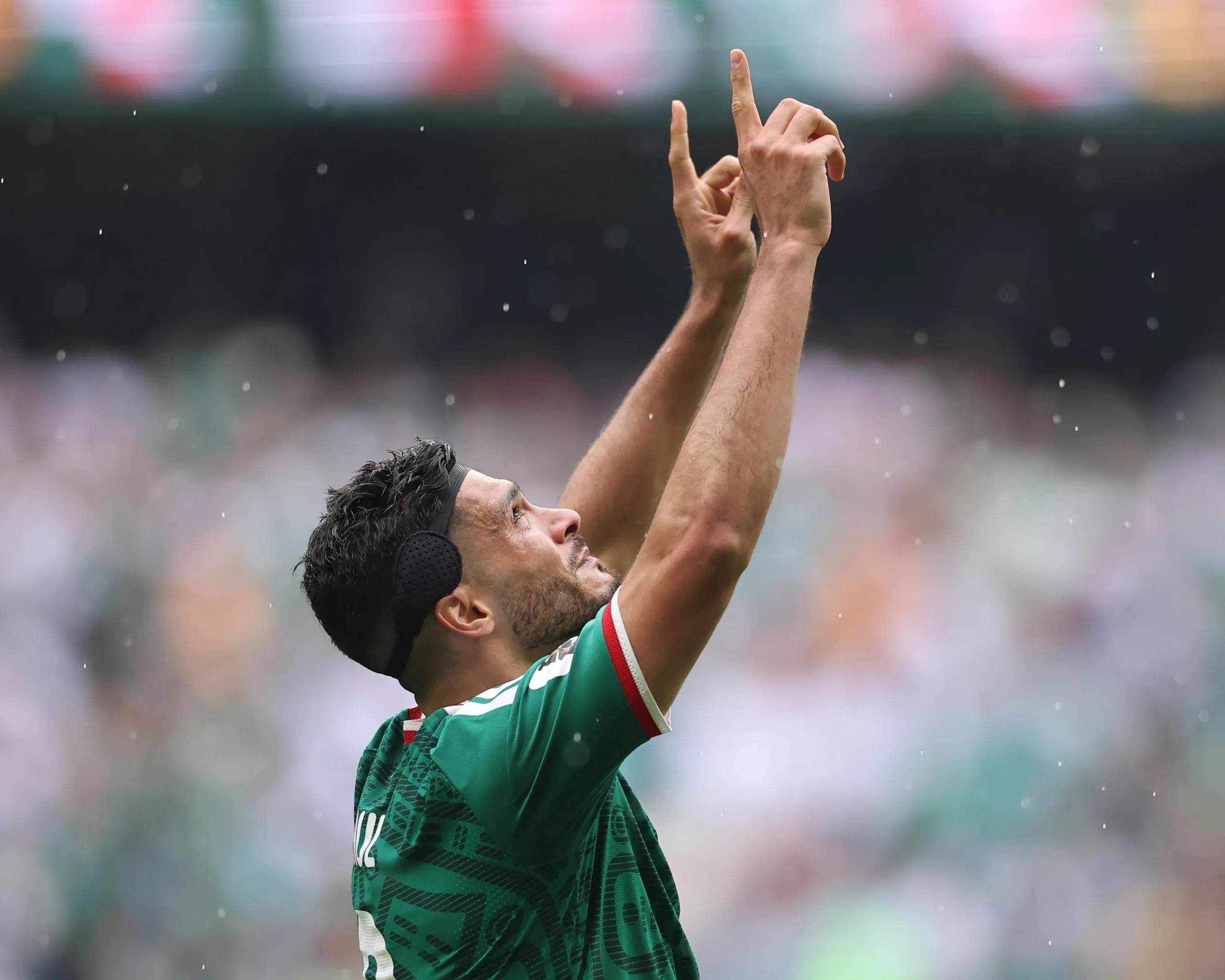 Raul Jimenez of Mexico celebrates.