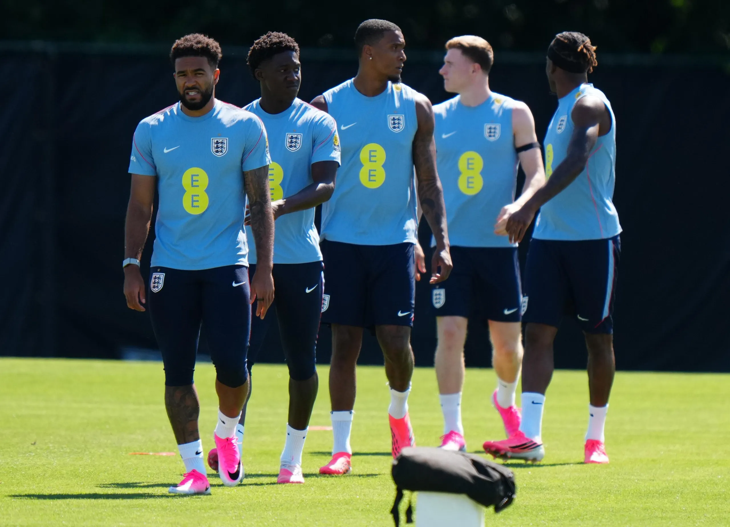 England's Reece James (left) during a training session at Swope Soccer Village