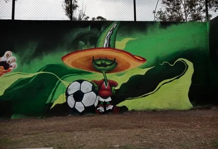 A painted mural to the mascot Pique in Mexico City in 2026