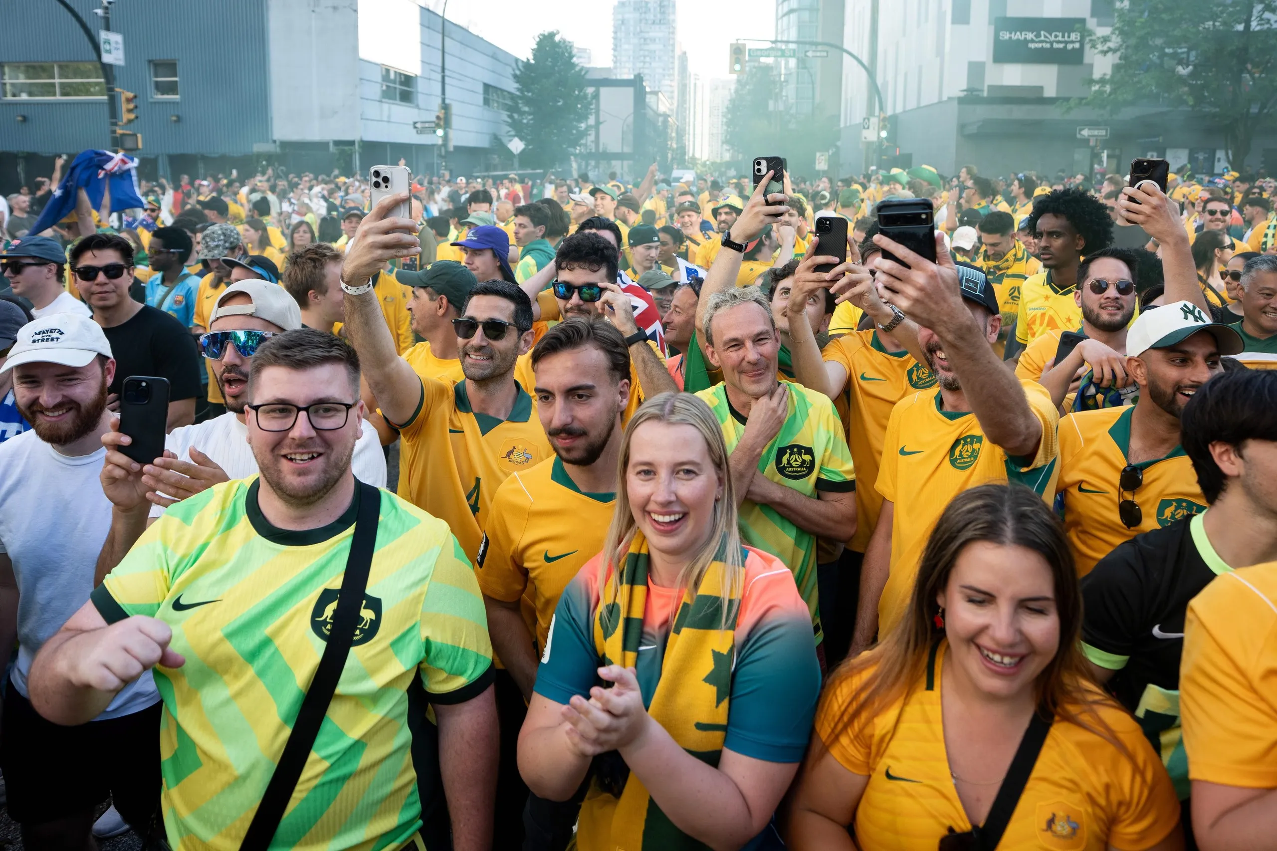 Australia fans outside BC Place.